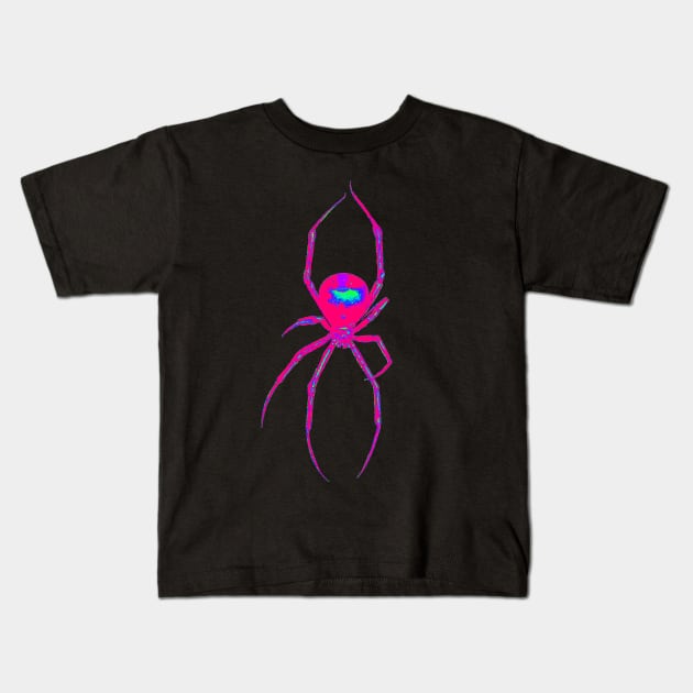 Rainbow Spidey Kids T-Shirt by CharlieCreator